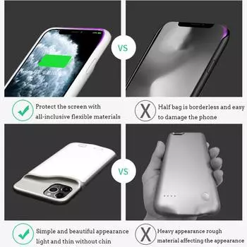 Чехол с увеличенной батареей емкостью 6000 мАч, чехол для зарядки телефона для 11 Pro 5,8 дюйма чёрный