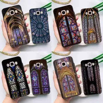 Чехол с витражами в стиле церковной готики Sainte-Chapelle для Samsung Galaxy J3 J5 J7 2017 J1 A3 A5 2016 J4 J6 Plus A6 A8 A7 A9 J8 2018 J8 2018 - J810