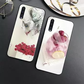 Чехол с воздушным шаром и красной розой для Samsung Galaxy A52 A70 A71 A73 A53 A13 5g A03 A72 A22 A21s A03 Core A42, колпачки из закаленного стекла \Ncover For Samsung A70