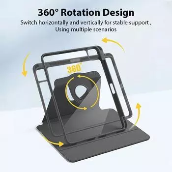 Чехол с вращением на 360° для iPad Pro 11 12,9 13 дюймов 2025 10-го 9-го поколения Funda для iPad Air 5 4 3 7-го 8-го 10,2 Mini 6 10,5 Cover 21 9th generatio10 2 лаванды фиолетового