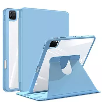 Чехол с вращением на 360° для Ipad Pro 11 12,9 2022 Mini 6 2021 Funda Air 5 4 3 7 8 9 9 2020 10 поколения 10,9 10,2 9,7 Прозрачная крышка