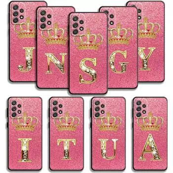Чехол с золотым и розовым бриллиантом и короной для Samsung Galaxy A14 A73 A53 A71 A51 A31 A33 A22 A12 A21s A13 A32 A52s A72 A52 A23 Samsung A73 5G