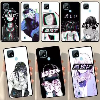 Чехол Sad Girl из японского аниме для OnePlus 10 Pro 9 Pro 8T 9R Nord2 для Realme 9 8 Pro 8i 9i C35 GT Neo 2 3 Master Realme GT Neo3