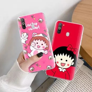 Чехол Sakura Momoko TPU для iPhone XR 7 8 14 15 11 12 13 X XS Pro Max Xiaomi Redmi 13C Note 9 Samsung A22 S23 S24 Ultra Plus VIVO Samsung A6 Plus 2018 кожа буйвола