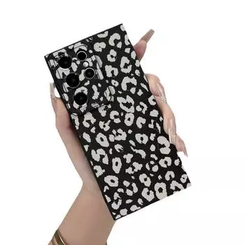 Чехол Samsung S23A55 с леопардовым принтом: Защитный чехол для линз от падения Samsung A34