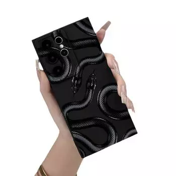 Чехол Samsung S23A55 Snake Design Full-Cover Anti Fall с защитой линз Samsung S20 FE чёрный