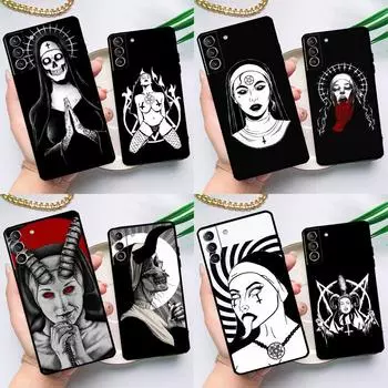 Чехол «Сатанинская монахиня» для Samsung Galaxy S23 S21 FE S20 FE S22 Plus Note 20 Ultra Note 10 S8 S9 S10 Plus Note 20 Ultra
