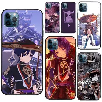 Чехол Scaramouche Genshin Impact для iPhone XR X XS Max SE 2020 7 8 Plus, чехол для телефона iPhone 11 14 12 13 Pro Max Mini iPhone 6 6s