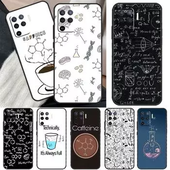 Чехол Science Chemistry Caffeine для OPPO Find X5 X3 Pro A15 A74 A54 A94 A93 A91 A5 A9 A31 A53 2020 A53S A52 A72, чехол OPPO A1K