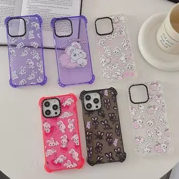 «Чехол серии Rabbit с защитой от падения и четырьмя углами для iPhone 15 Pro Max/14 Pro/13/12/11» 15 Pro