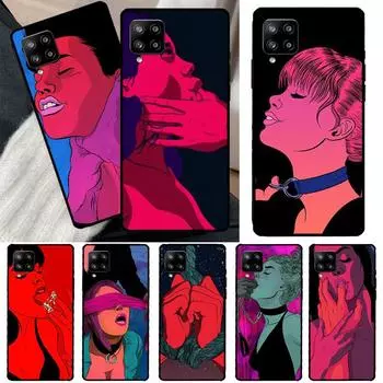 Чехол Sexy Lady Red Lips для девочек Samsung Galaxy A54 A34 A14 A13 A12 A22 A32 A52 A72 A51 A71 A53 A52S, задняя крышка Samsung A50