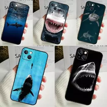 Чехол Shark Ocean Fish для iPhone 14 13 12 11 16 15 Pro Max Mini Cover X XR XS 8 7 14 16 15 Plus Аксессуары iPhone 14 Plus