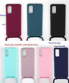 Чехол-шнурок для Samsung S22: A53 и A72 Candy Colors, дизайн против выпадения для S21. NOTE 10/NOTE 105G) розовый