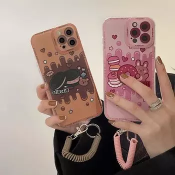 Чехол-шнурок Zhitai Cartoon для iPhone: Совместимо с 15 Pro Max, 13 Pupil Shadow, 6, 7, 8 Plus, XS, XR. iPhone 11