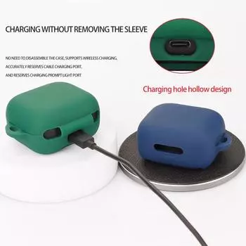 Чехол силиконовый защитный чехол для наушников Anker Soundcore R50i NC, зарядное устройство, защитный чехол для наушников чёрный