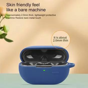 Чехол силиконовый защитный чехол для наушников SoundPEATS PearlClip, зарядное устройство, защитный чехол для наушников темно серый