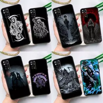 Чехол-скелет со скелетом и черепом Мрачного жнеца для Xiaomi Redmi Note 11 10 8 9 12 Pro Note 11S 10S 9S 8T Redmi 10 10C 12C 9C 9T Redmi Note 8