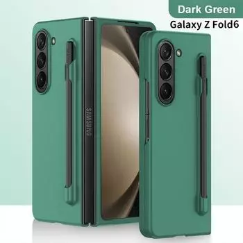 Чехол Skin Feel из 2 частей для Samsung Galaxy Z Fold 5 6 Fold5 Fold6, слот для ручки и защита ручки, противоударный, модный чехол For Samsung Z Fold 6&Case with Pen чистый