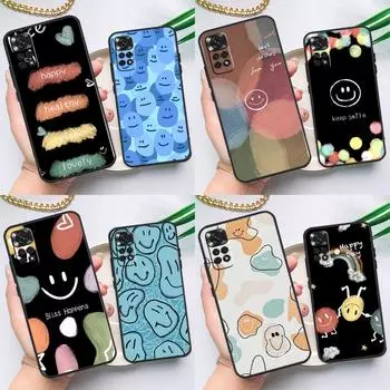 Чехол Smile Face Happy Cute для Xiaomi Redmi Note 8 9 10 11 12 Pro 8T 9S 10S 11S Redmi 12C 9C 9T 10A 10C Redmi Note 8