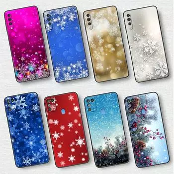 Чехол Snow Flower для Samsung Galaxy A50 A20e A70 A10 A40 A20s A10s M30s M23 M51 M31s черный чехол для телефона Samsung A50