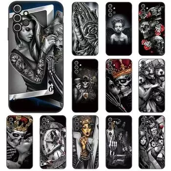 Чехол со скелетом и черепом для Samsung A51 A52, чехол для Galaxy A71 A50 A12 A70 A72 A21S A32 A31 A40 A41 A22 A30 A70e, чехол A 12 52 Etui Samsung A41
