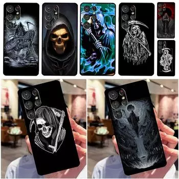 Чехол со скелетом и черепом Мрачного жнеца для Samsung Galaxy S21 S22 Ultra Plus S8 S9 S10 Note 10 20 Ultra S21 FE S20 FE Cover Galaxy S22