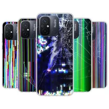 Чехол со сломанным экраном телефона для Xiaomi Redmi 12 12C 10 10C 10A 9T 9C 9A 9 8 8A 7 7A 6 6A K20 K30 K40 Pro S2 Fundas Cover Redmi K40(K40 Pro)