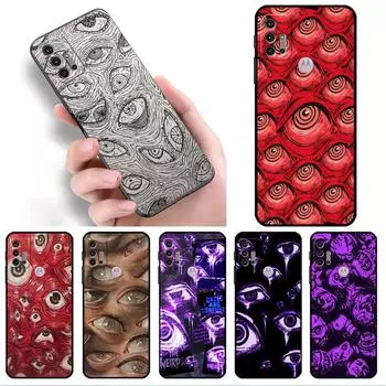 Чехол со страшным лицом и глазами для Motorola G30 G9 Play G82 G52 G60 G8 G9 Power G50 One Fusion Edge 30 20, черный, мягкий чехол для телефона One Hyper