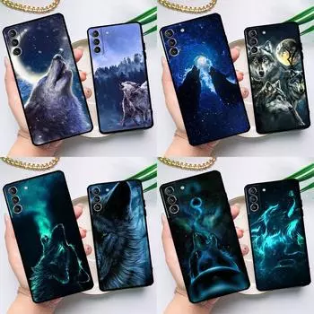 Чехол со звездным животным волком для Samsung Galaxy S23 S21 S22 Ultra Plus Note 10 20 S8 S9 S10 Plus S20 FE Galaxy S22 Plus