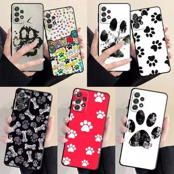 Чехол «Собаки для девочек, лучшие друзья, собачья лапа» для Samsung Galaxy A23 A33 A13 A21s A71 A31 A51 A53 A32 A52 A72 A22, черный мягкий чехол Samsung A11