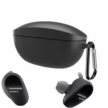 Чехол SONY для беспроводных наушников с шумоподавлением Чехол Sony Защитный чехол Чехол для хранения наушников Защита от царапин Можно заряжать во время ношения чёрный