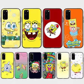 Чехол ST82 Cute Spongebob для Xiaomi Poco X6 X4 M5 M6 F5 F6 C65 C55 C50 C51 C40 Redmi Note 7 8 14C A3X 13C 12C 11 10A 9C Pro Black Sofe Cover Redmi 13C 5G капри
