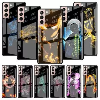 Чехол-стекло Demon Slayer Anime Cute для Samsung Galaxy S22 S20 FE S21 Plus, чехол для телефона S10 5G S9 Note 20 Ultra 10 Lite Shell Samsung S21 5G