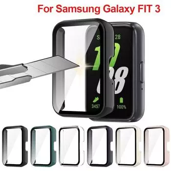 Чехол+стекло для Samsung Galaxy Fit 3, универсальный защитный бампер для экрана с защитой от царапин, чехол для Samsung Galaxy Fit3, аксессуары for Galaxy Fit 3 чёрный