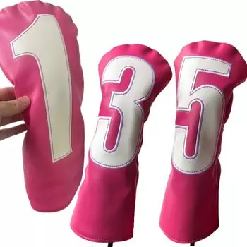 Чехол Sunbro Golf Shining Pink Corfu для головы водителя из полиуретана с высокой водонепроницаемостью/дерева/утилиты, заметный, высококачественная кожа, (ДР*ПВ*ПВ)