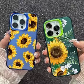 Чехол Sunflower для iPhone 16 Samsung A55 A35 A34 S24 FE Xiaomi Redmi Note 13 Pro 14C Huawei Honor 200 противоударный бампер для телефона с защитой от царапин Samsung A54 5G