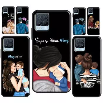 Чехол Super Dad Mom Baby Girl Twin для Realme C21 C11 C15 GT Neo2 Master 8 Pro 8i OnePlus 9 Pro 8T 9R Nord2 Coque Cover GT Master Explorer5G