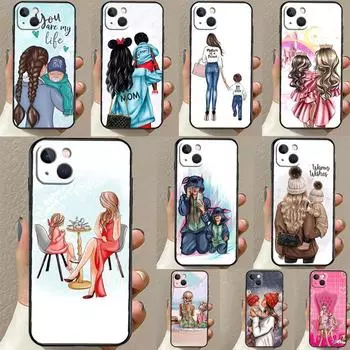Чехол «Супер мама, девочка, сын, дочка» для iPhone 13 12 11 Pro Max XS XR X 6S 7 8 Plus SE 2020 12 13, мини-бампер, задняя крышка iphone 5 5S