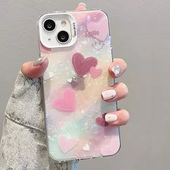 Чехол Sweet Cool Girl Shining Shell Love Heart для Iphone 13 14 11 12 Pro Max 14promax, противоударный чехол для телефона For iPhone 12 Pro