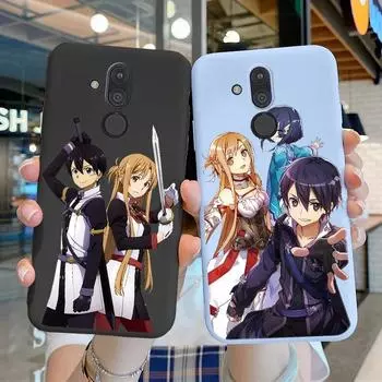 Чехол Sword Art Online Kirito Asuna Huawei Mate 20 Lite Mate20 Pro, чехол для телефона, мягкий силиконовый чехол в стиле аниме для Huawei Mate 20 Pro, противоударная защитная сумка Mate 20 Lite