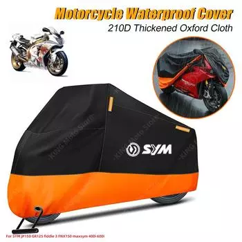 Чехол SYM водонепроницаемый для SYM JP150 GR125 fiddle 3 FNX150 maxsym 400i 600i мотоцикла пылезащитный чехол от дождя со светоотражающей полосой M оранжевый