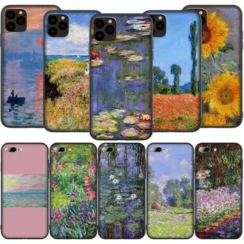 Чехол T40 Claude Monet Garden Lotus для iPhone 13 12 Mini 11 Pro XS Max XR X 8 7 6 6S Plus 5 5S SE 2020 iPhone 5 5s