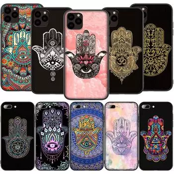 Чехол T90 Hamsa Hand of Fatima для iPhone 13 12 Mini 11 Pro XS Max XR X 8 7 6 6S Plus 5 5S SE 2020 iPhone 5 5s
