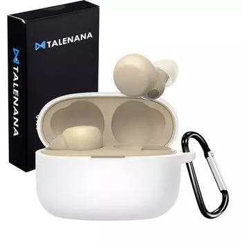 Чехол TALENANA для Sony LinkBuds S. Силиконовый чехол, который можно носить и перезаряжать. Полностью защитный чехол с карабином. Совместим с аксессуарами для белый