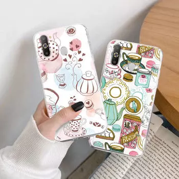Чехол Tea Time TPU для iPhone XR 7 8 14 15 11 12 13 X XS Pro Max Xiaomi Redmi 13C Note 9 Samsung A22 S23 S24 Ultra Plus VIVO Redmi 10C кожа буйвола