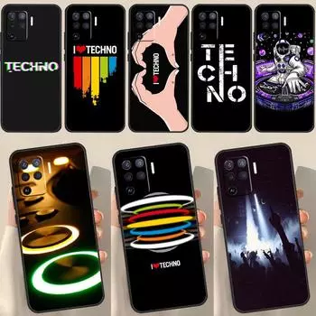 Чехол Techno Music для OPPO Find X3 Lite X5 Pro A5 A9 A31 A53 S A83 A91 A93 A54 A74 A94 A15 A16 A52 A72 OPPO A93