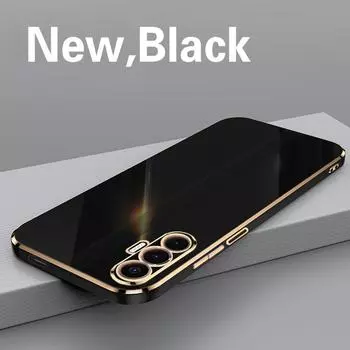 Чехол Tecno Pova 3 Защитный гальванический противоударный чехол Tecno Pova 3 Pova3 Корпус Силиконовый ТПУ Мягкая задняя крышка Tecno Pova 3 чёрный