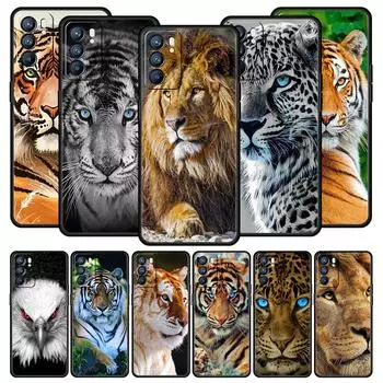 Чехол Tiger Lion Leopard для Oppo Find X6 Pro X5 A54 A53 A52 A9 2020 A15 A95 A17 A16 A76 A74 A57 Reno7 Reno6 Pro Plus 5G Oppo Reno6 5G