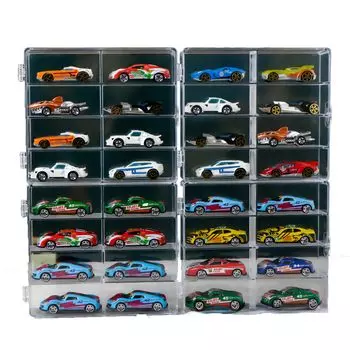 Чехол Tomica прозрачный чехол для хранения мини-автомобиля, коллекция, 32 единицы, квадраты x 4 1/64 (8 шт.) [элемент] чистый