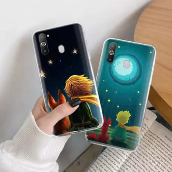 Чехол TPU «Маленький принц и лис» для iPhone XR 7 8 14 15 11 12 13 X XS Pro Max Xiaomi Redmi 13C Note 9 Samsung A22 S23 S24 Ultra Plus VIVO Samsung A70 кожа буйвола